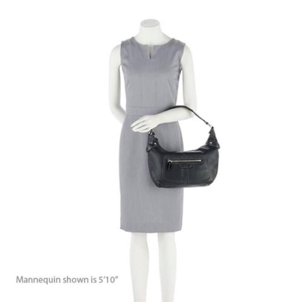 Coach "Penelope" Black Leather Hobo Bag